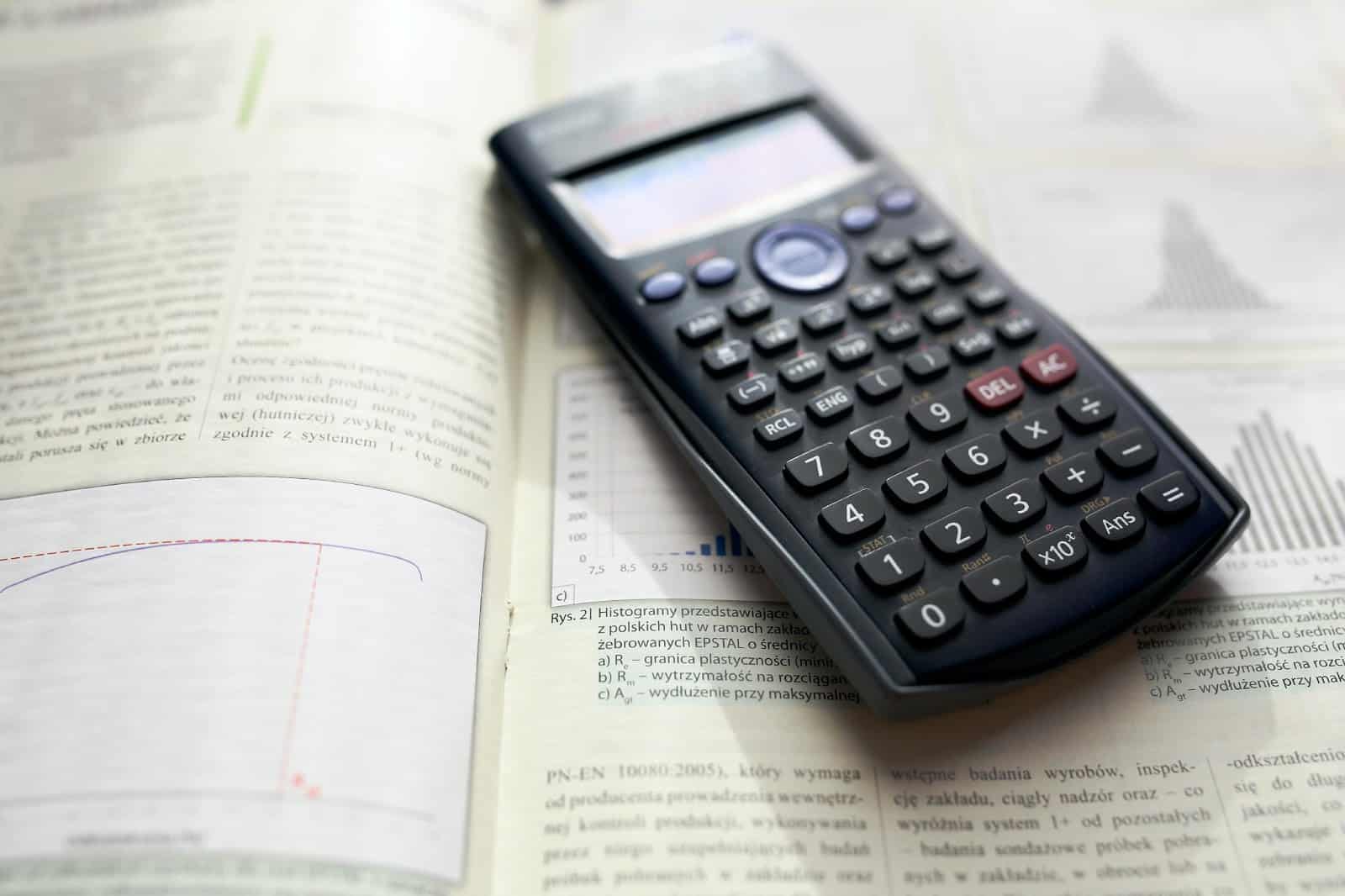 Calculator on a book