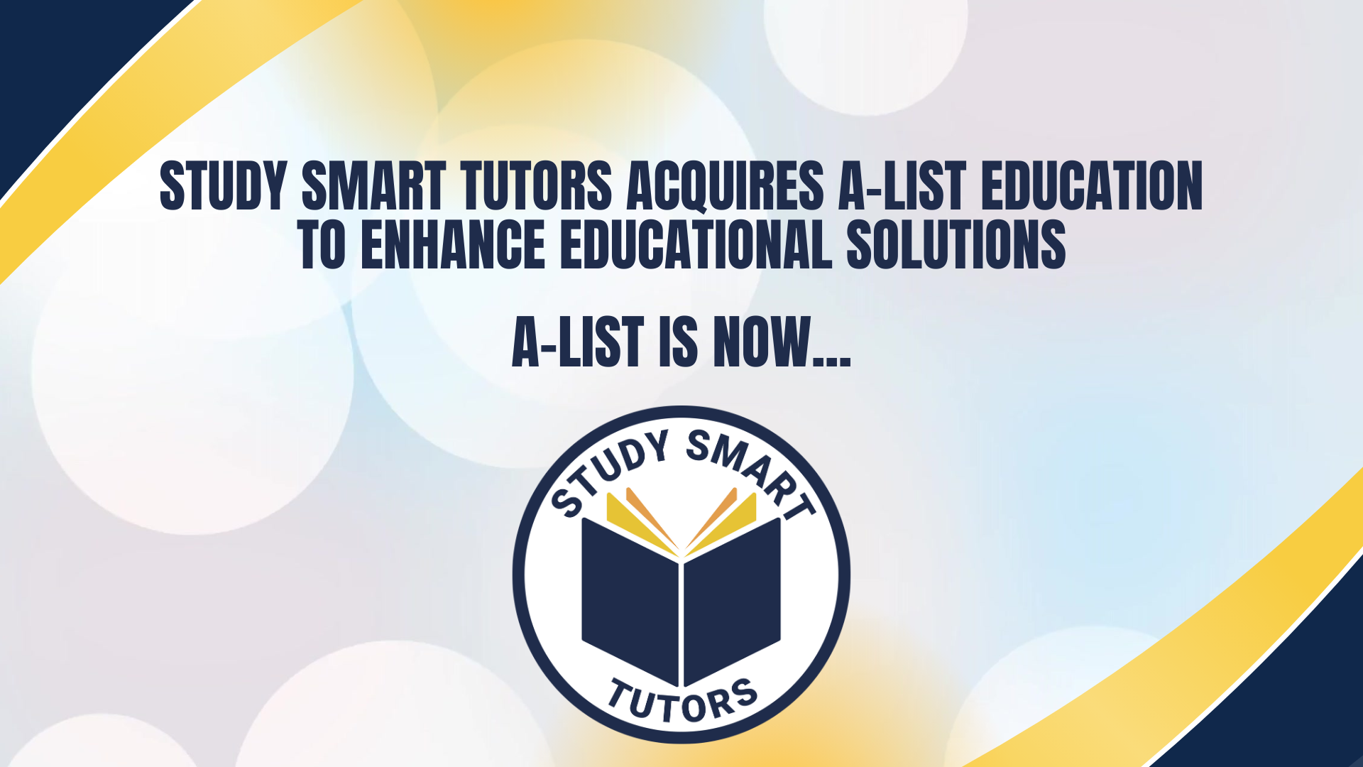 Study Smart Tutors has aquired A-List Education